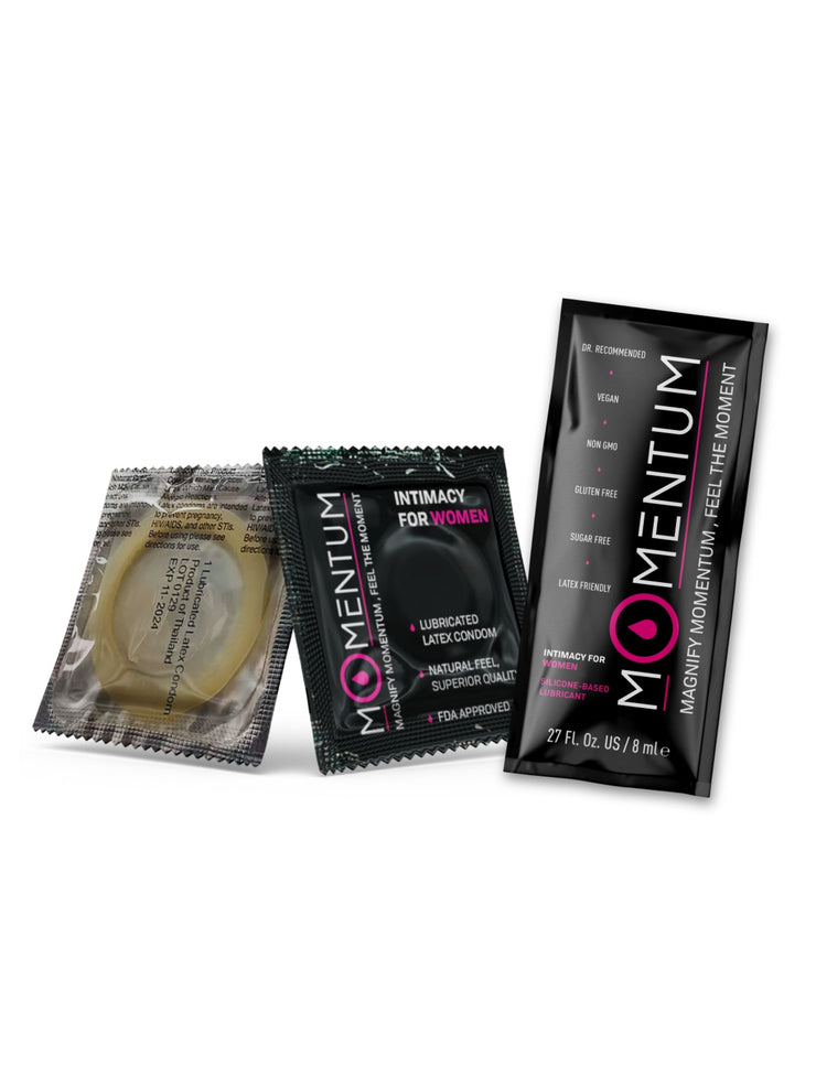 Momentum For Her Silicone-Based Lubricant Sample Pouch + Momentum Sample Condom