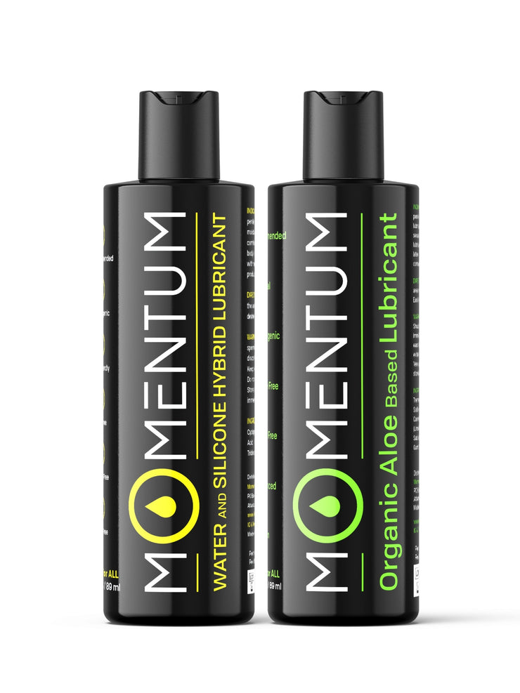 Momentum Hybrid (Silicone +Water) Lubricant 3 oz + Momentum Organic Aloe Lubricant 3 oz