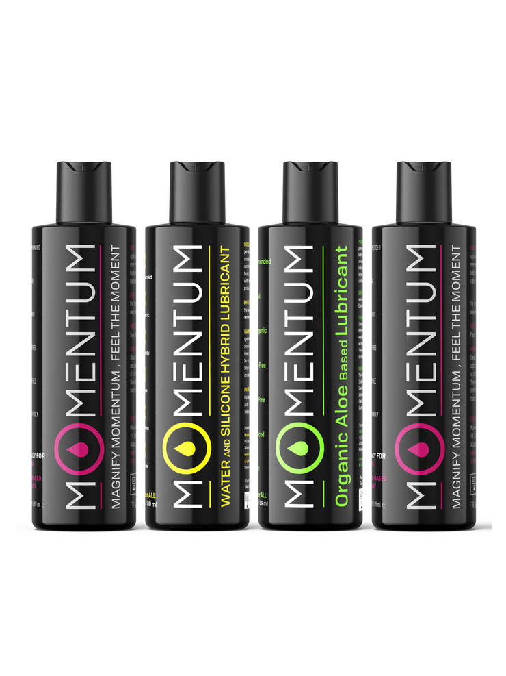 Momentum For Her Signature Lubricant Bundle Organic Aloe + Silicone + Hybrid + Water-Based